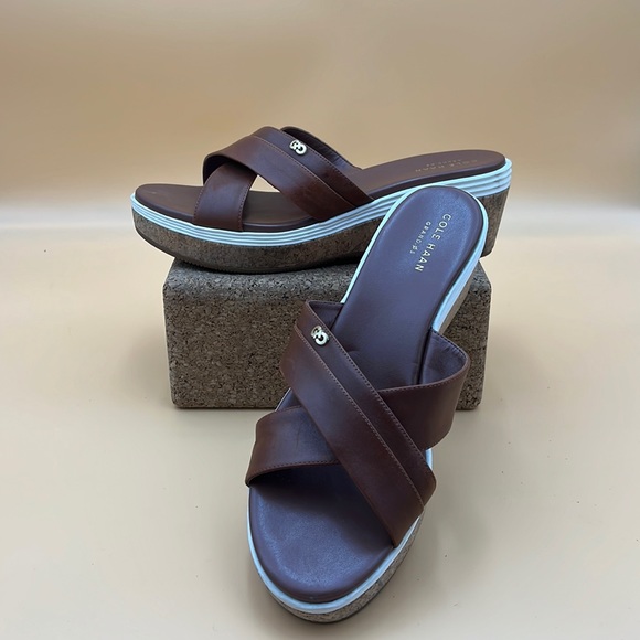 Cole Haan Cork Leather Grand.os Sandals Size 9.5B - Picture 2 of 7